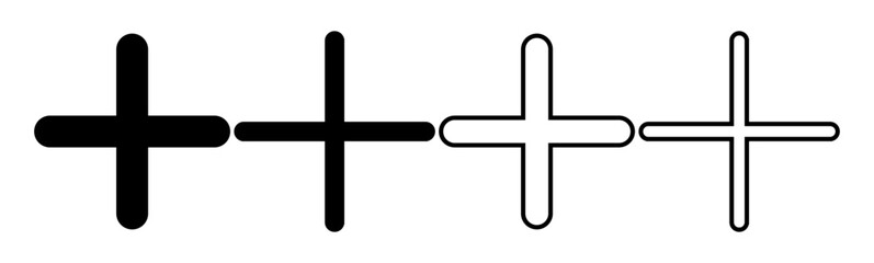 Obraz premium Plus Icon set. Add plus icon