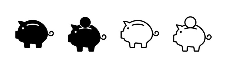 Piggy bank icon vector. piggy money icon