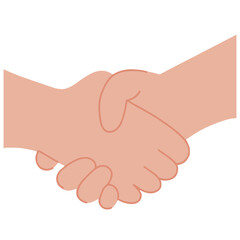 Simple vector handshake in a deal illustration