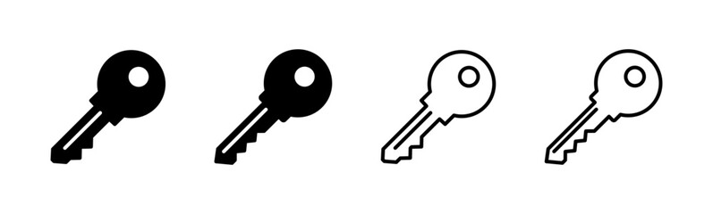 Key icon set. Key vector icon. Key symbol