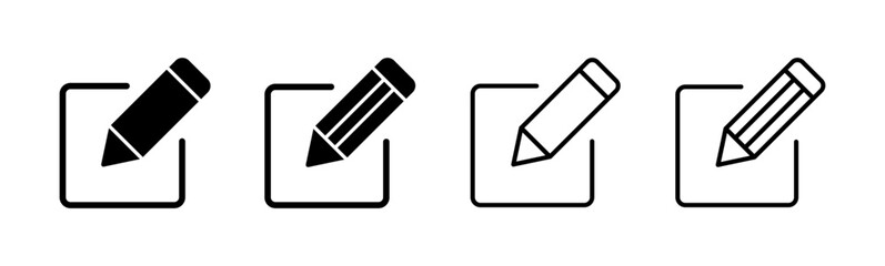 Edit icon set. edit document icon. edit text icon. pencil. sign up