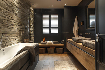 Cozy Bedroom with Wooden Interior