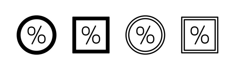 Discount icon set. Discount tag icon.