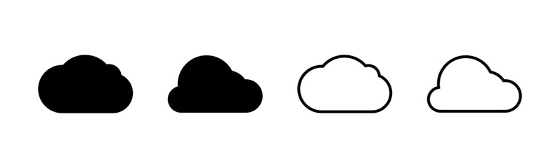 Cloud icon set. cloud vector icon