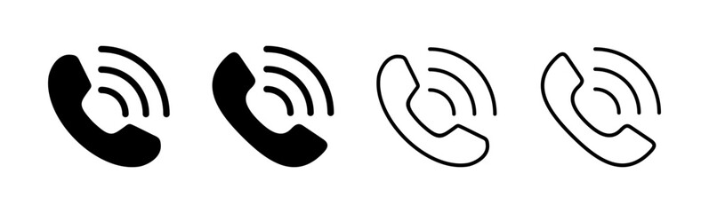 Call icon set. telephone icon vector. phone icon vector. contact us