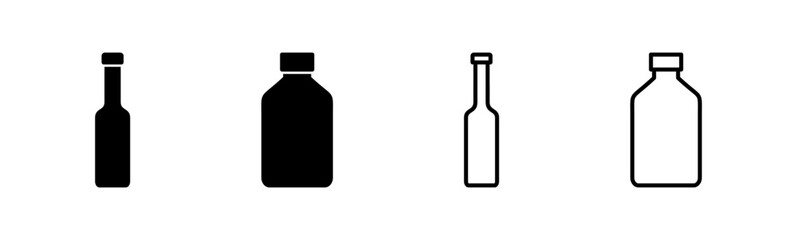 Bottle icon set. bottle vector icon