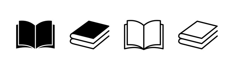 Book icon set. open book icon vector. ebook icon