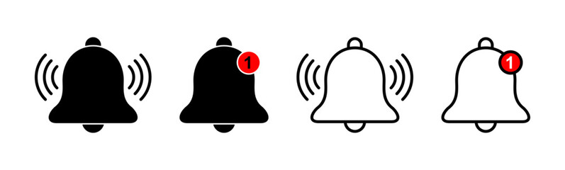 Bell Icon set. Notification icon for your web site design