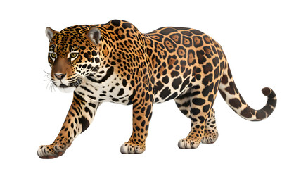 leopard in front of white background