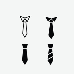 Tie icon vector logo design template