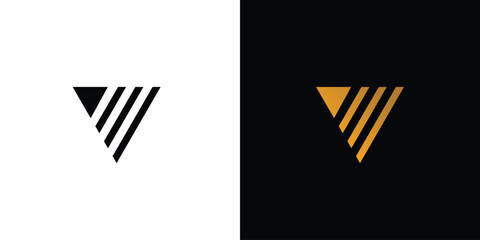 Modern and professional V logo design 2