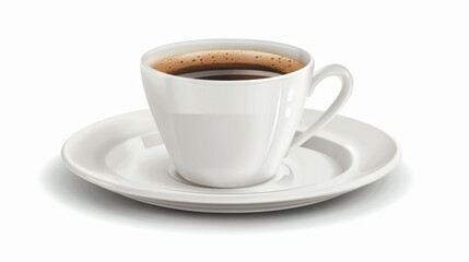 Fototapeta premium Cup of Coffee on Saucer, Generative AI