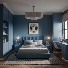 bedroom interior with bed