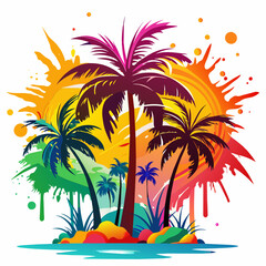 summer sunset t shirt design