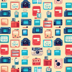 gadget illustration pattern background