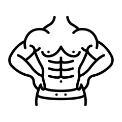 shoulder arthroplasty concept, Muscular Implants For Men vector icon design, Cosmetology or Cosmetologist Symbol,esthetic beauty outline Sign, Beauty treatment stock illustration