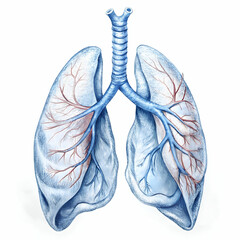Human Lung Anatomy Sketch