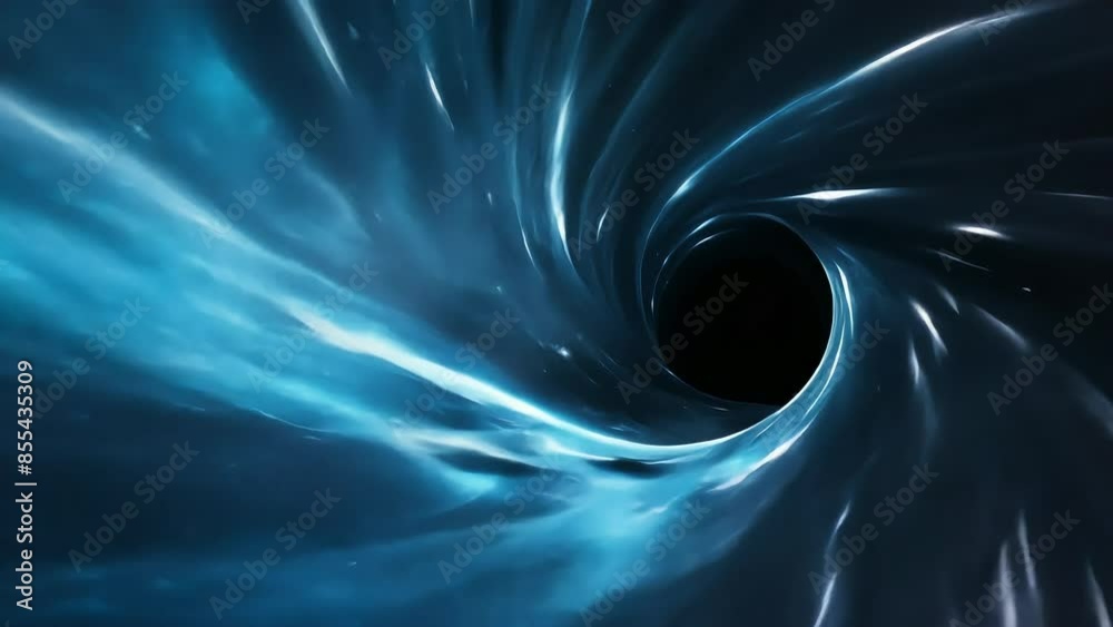 Sticker abstract black hole in deep space with ai generated.