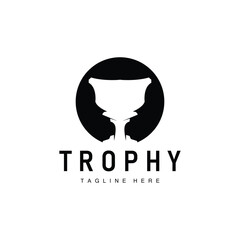 Championship Cup Trophy Logo Illustration Award Winner Template Design