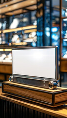 Modern Minimalist Television Display in Upscale Electronics Store with Contemporary Interior Design and Shelves Ideal for Luxury Home Entertainment and Cutting Edge Technology Enthusiasts