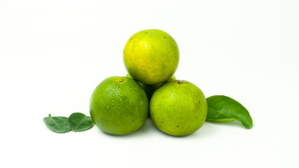 Indonesian squeezed orange with white isolation