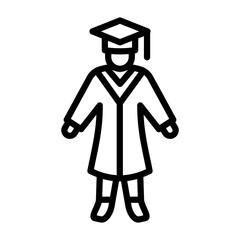 Cap And Gown Icon