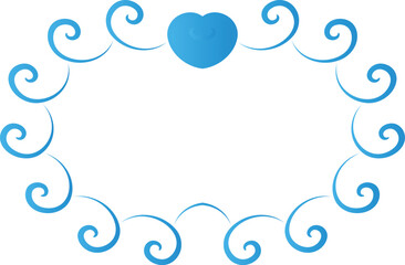 波の円フレーム素材