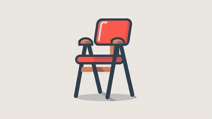 logo design cartoon vector chair shape shadow