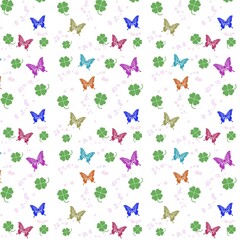 Fototapeta premium seamless pattern with butterflies