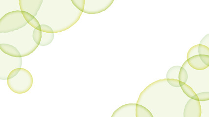 水玉　フレーム　黄緑　シンプル　ベクター