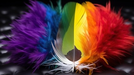 Obraz premium colorful feathers background
