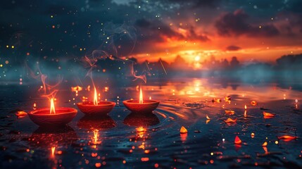 diwali festival illustration background .