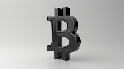 Obraz premium 3D sign logo of bitcoin