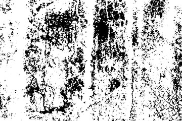 Fototapeta premium Abstract texture of scratches, cracks, chips. Grunge black and white background. Monochrome pattern of vintage surface.