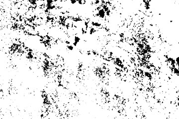 Abstract texture of scratches, cracks, chips. Grunge black and white background. Monochrome pattern of vintage surface.