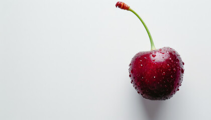 Cherry on white background