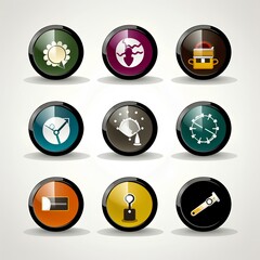 buttons for web vector made by midjourney