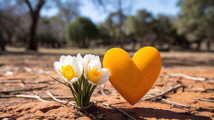 Fototapeta premium crocuses in the snow