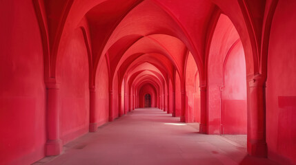 Obraz premium Castle Hall Architecture Building, Red Close-up Shot