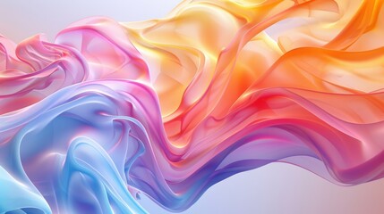 Obraz premium A colorful, flowing stream of water with a blue and pink hue