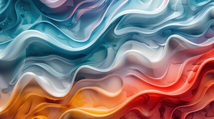 Fototapeta premium A colorful wave with blue, red, and white stripes