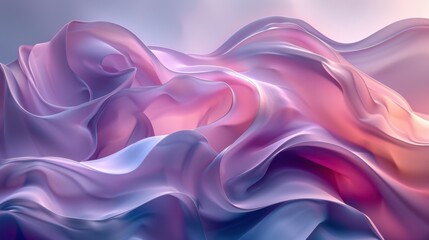 Fototapeta premium A very long, flowing piece of pink fabric