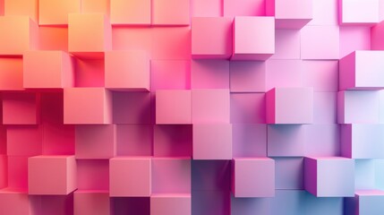 A pink and orange background with pink and orange blocks