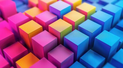 Obraz premium A colorful image of blocks in various colors