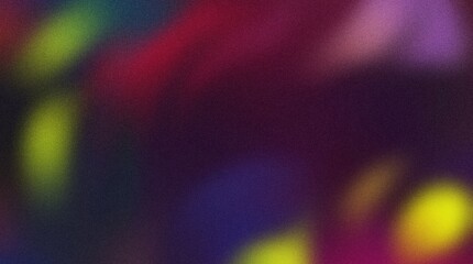 Red purple yellow green grainy gradient, bright shine, glowing grungy template, noise texture background, abstract header poster large banner design, copy space