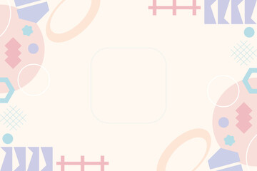 Flat geometric shape vector element background template