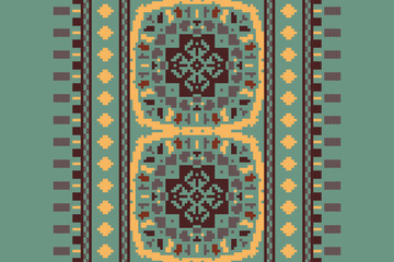 African Mexican pattern vector seamless. Abstract African art style seamless pattern. Hand drawn &middot; Mexican flower traditional pattern background. Ethnic embroidery decoration ornament.