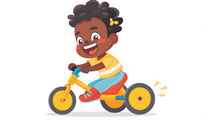 toddler or baby doing activities happily and having fun.