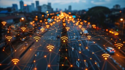 Abstract Internet connection Wi-Fi graphic
