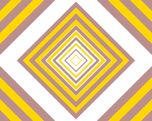 An abstract retro concentric diamond shape stripe pattern design element.